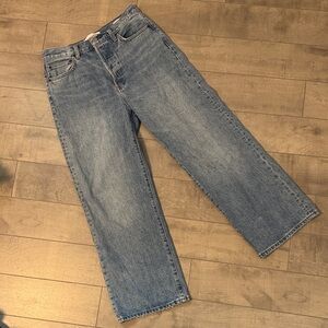 Denim Forum Farrah High Rise Wide Leg 28L Light Blue Jeans